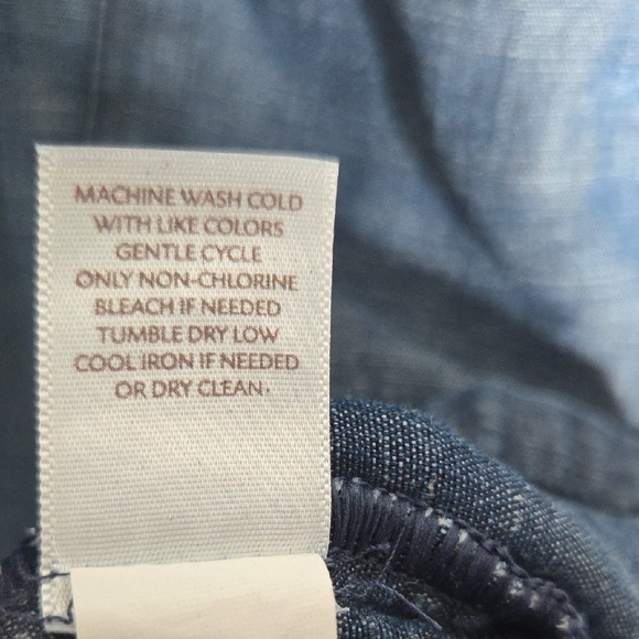 J. Jill Sleeveless Chambray Mini Dress in Denim Blue Size XS - Picture 7 of 7